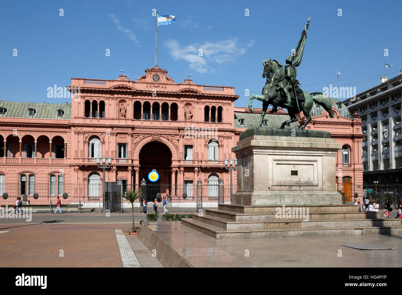 Casa Rosada an der Plaza de Mayo, Buenos Aires, Argentinien, Südamerika Stockfoto