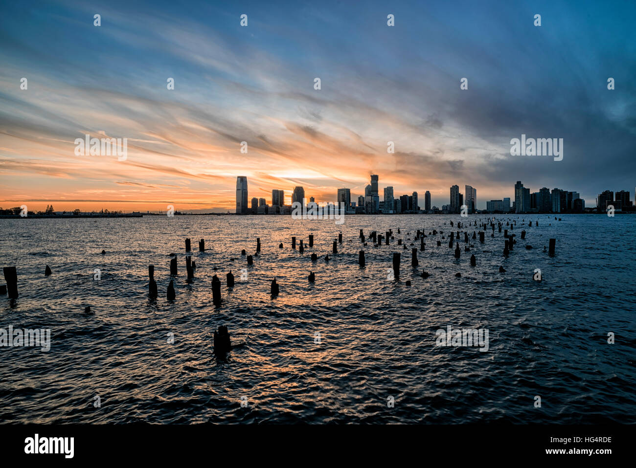 New Jersey aus New York Stockfoto