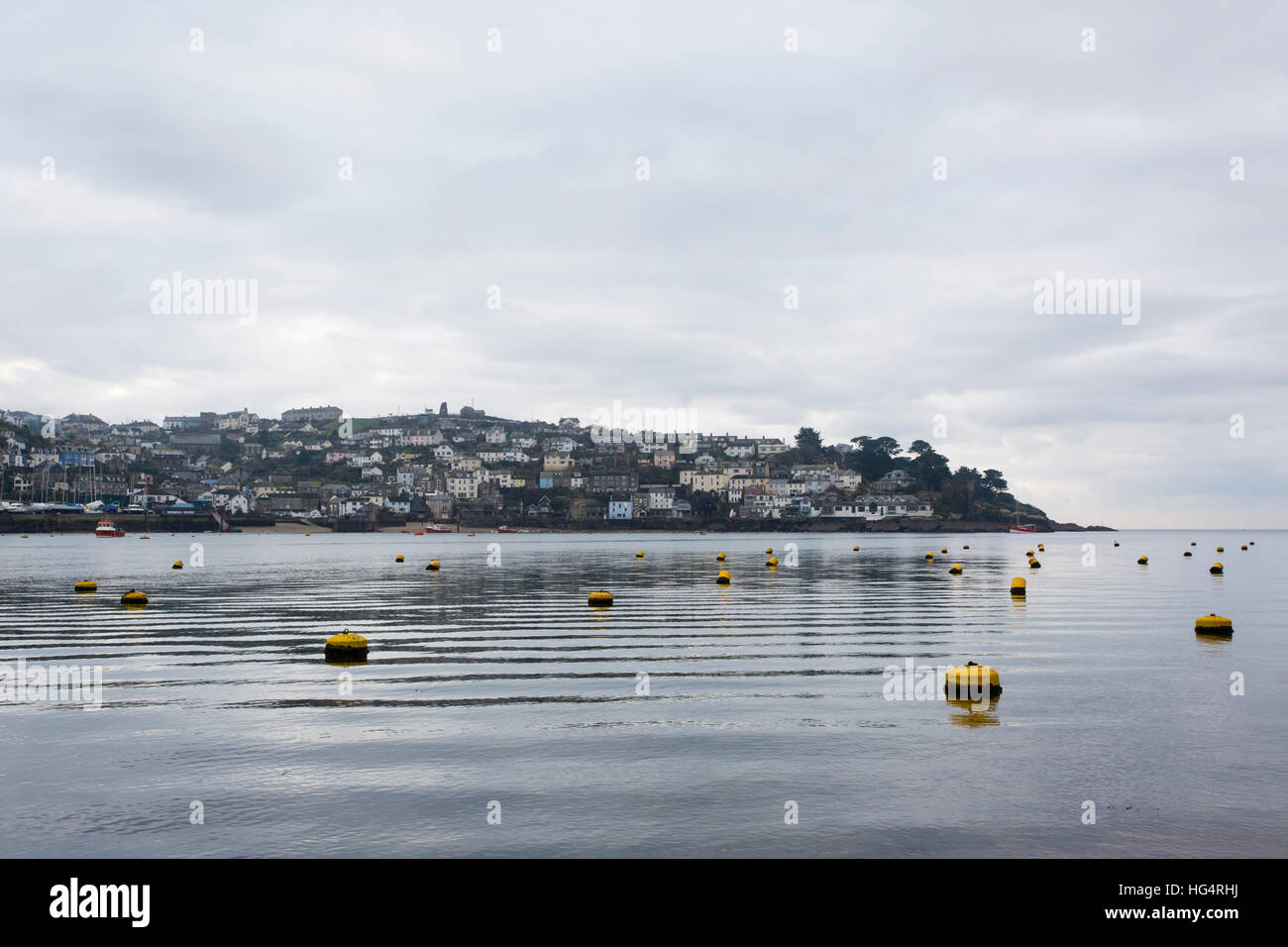 Coastal Village Polruan gegenüber Fowey in Cornwall Stockfoto