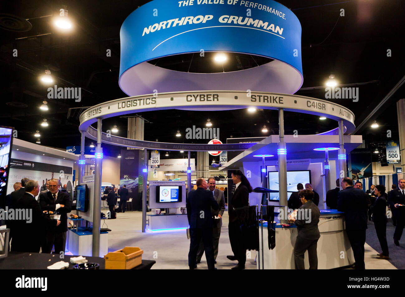 Northrop Grumman Stand Luftraum & Cyber Technology Expo - Washington, DC USA Stockfoto
