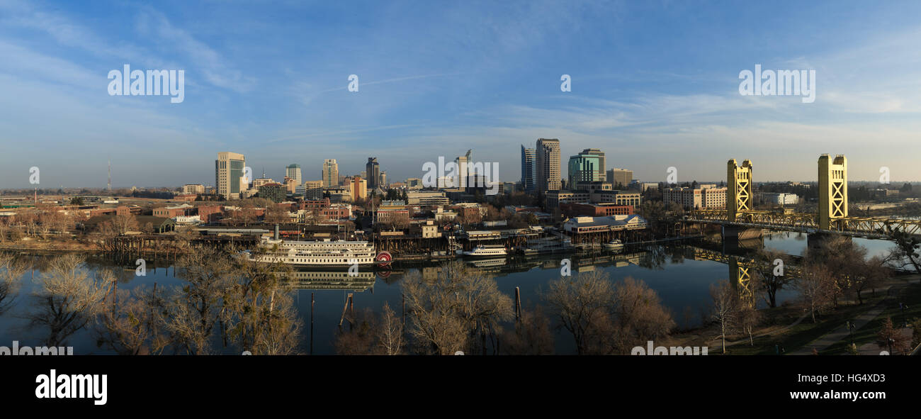 Skyline von Sacramento, Kalifornien Stockfoto