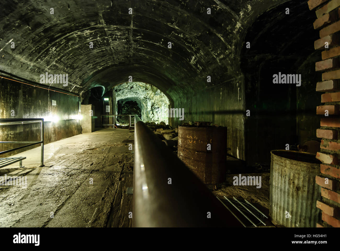 Berchtesgaden: Unvollendete Gas Schleuse im Platterhof Bunker / Gast-Haus-Bunker an der Dokumentation Obersalzberg, Oberbayern, Berchtesgadener Land Stockfoto