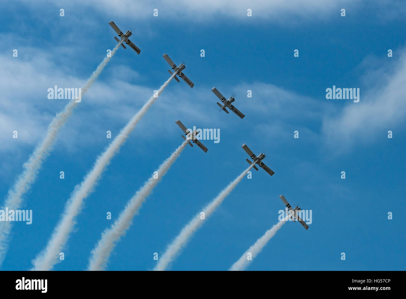 Team Raven Display Team Höchstleistungen der 2016 Rhyl Air Show Stockfoto