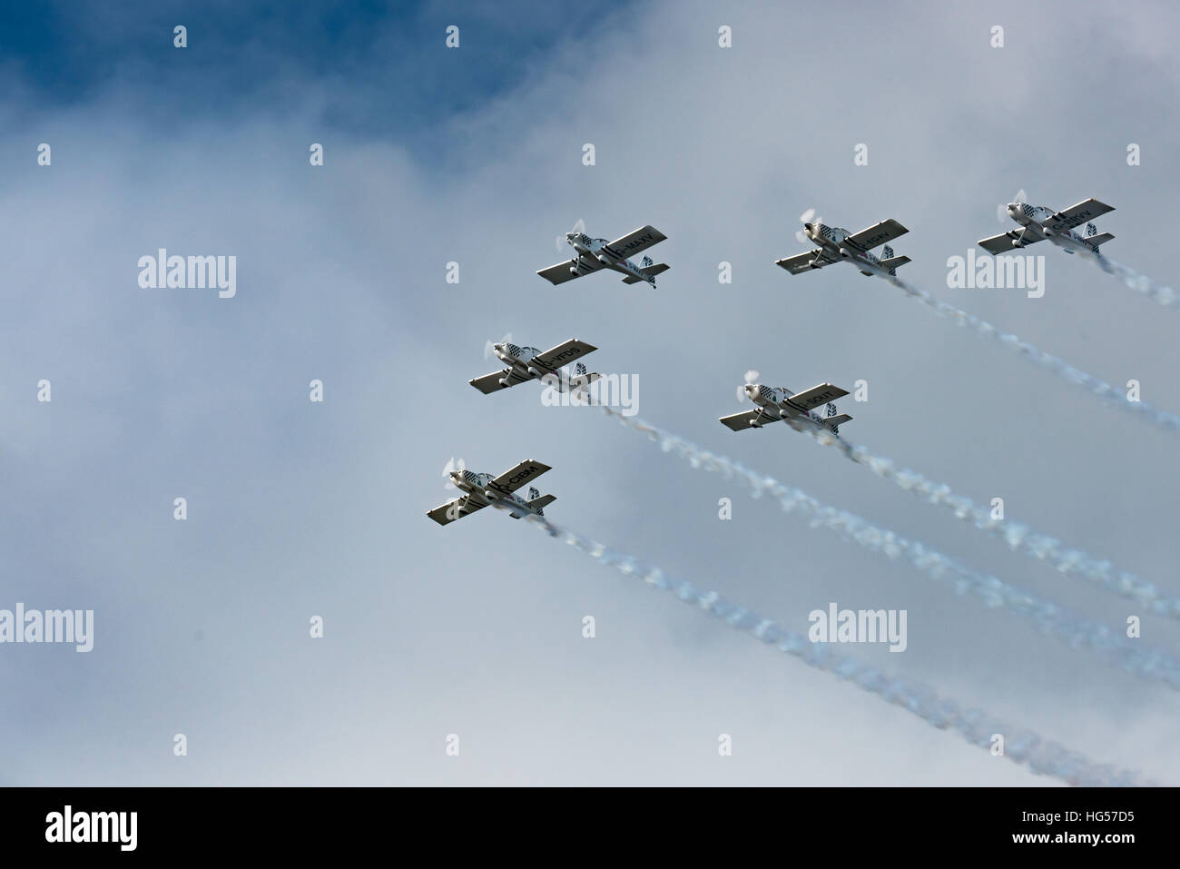Team Raven Display Team Höchstleistungen der 2016 Rhyl Air Show Stockfoto