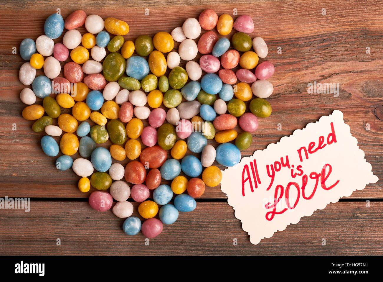 Alles was Sie brauchen ist Liebe. Stockfoto