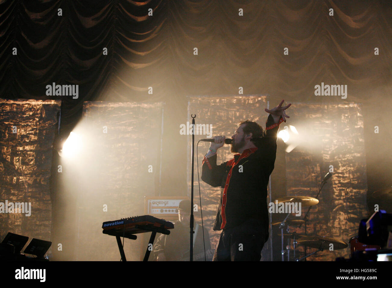 John Grant Performing auf der John Peel Stage Glastonbury 2016. Stockfoto