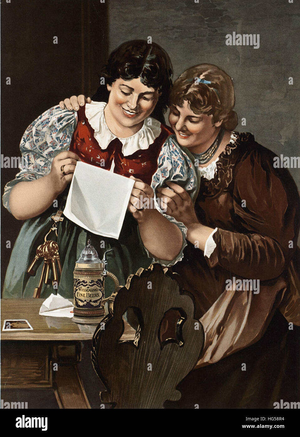 Boston-Brauerei-Plakate - Wiedemann feine Biersorten Werbung Stockfoto