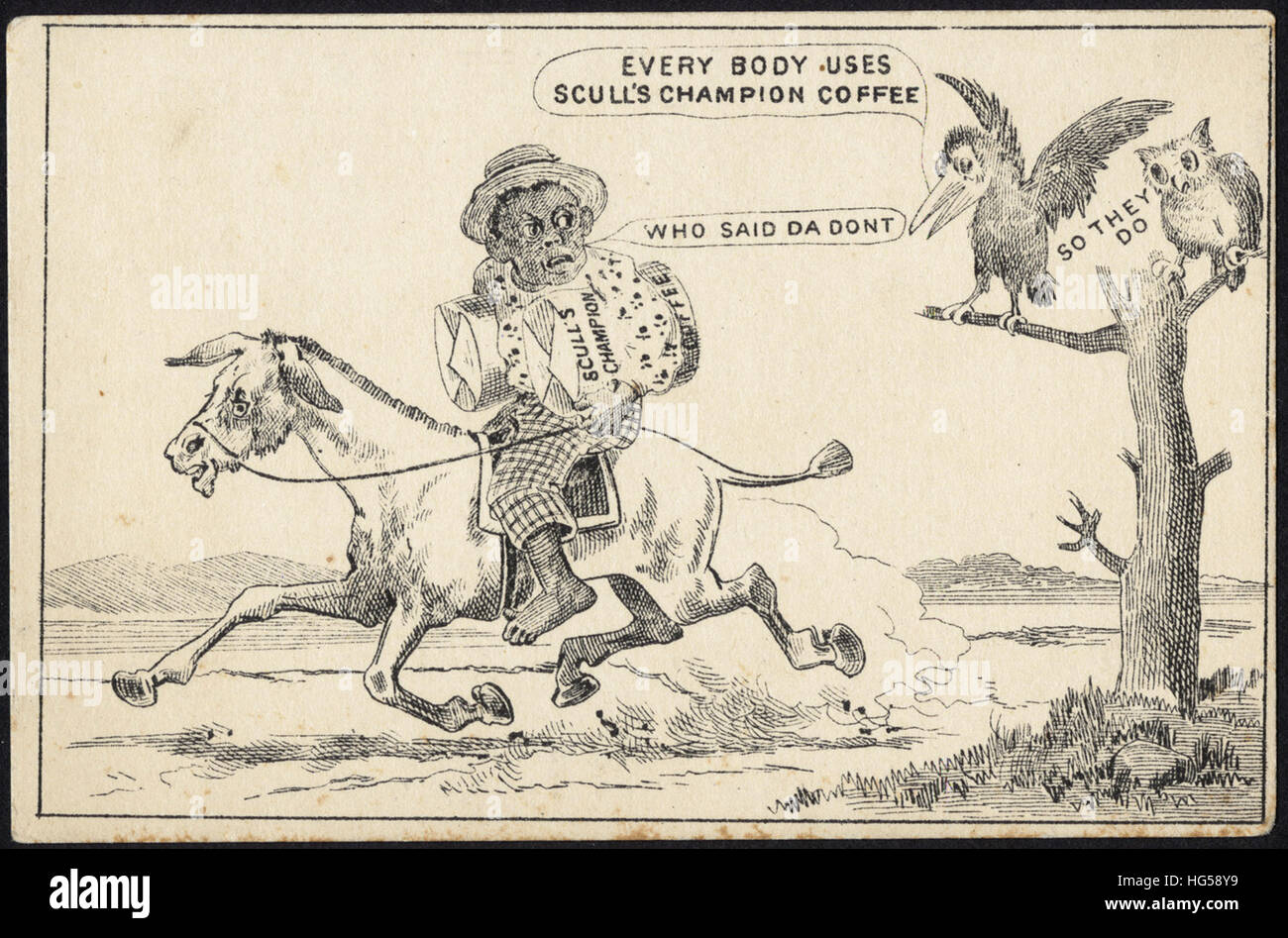 Getränke Handel Karten - nutzt jeder Körper Scull Champion Kaffee. Also tun sie. Wer sagt da don u00e2t Stockfoto