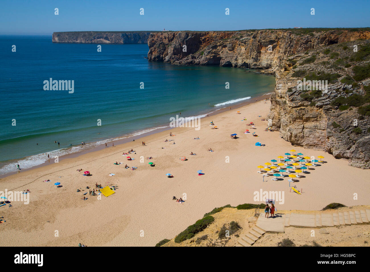 Praia Beliche, Sagres, Algarve, Portugal Stockfoto