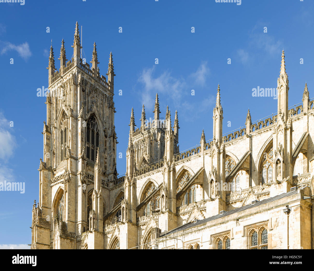 York Minster Glockentürme, York, North Yorkshire, Yorkshire, England, Vereinigtes Königreich Stockfoto