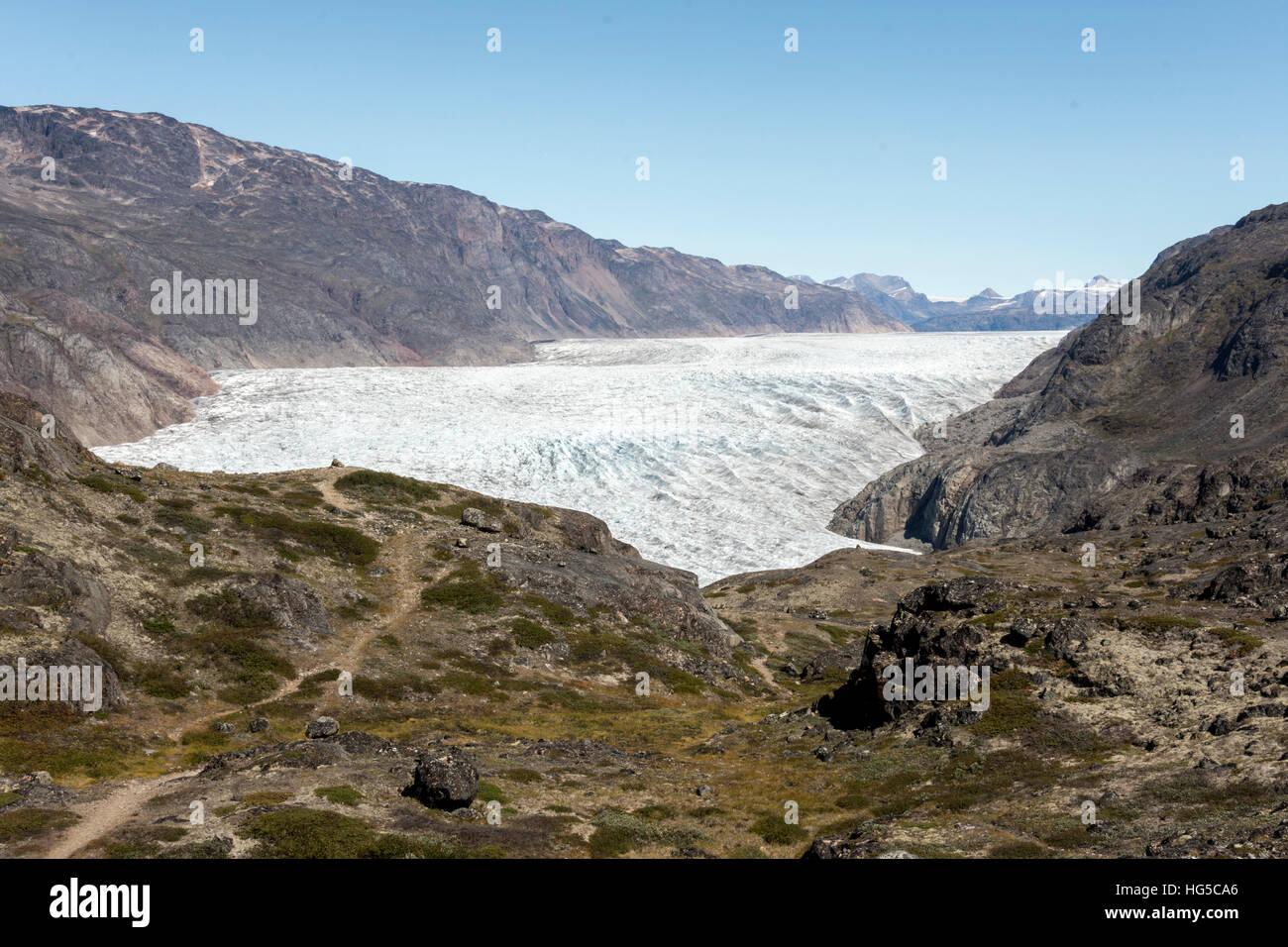 Narsarsuaq Sermia, Narsarsuaq, Südgrönland, Polarregionen Stockfoto