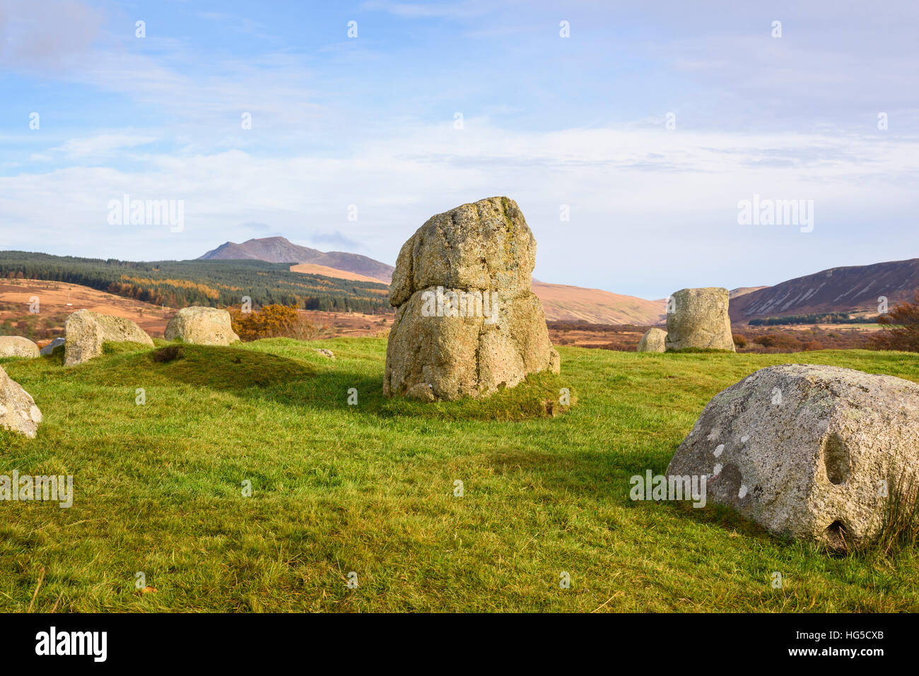 Fingals Kessel, Machrie Moor Stein Kreise, Isle of Arran, North Ayrshire, Schottland, Vereinigtes Königreich Stockfoto