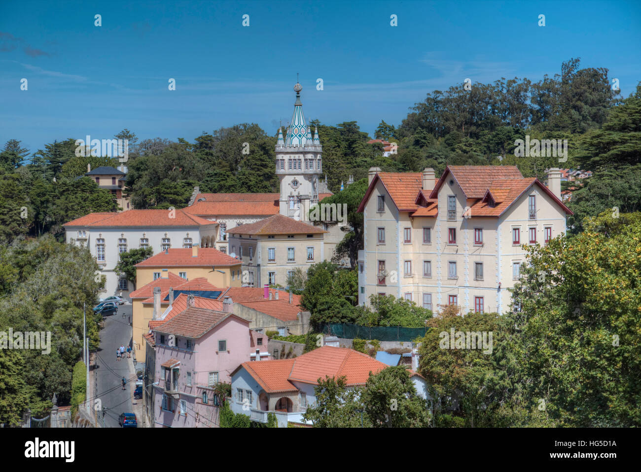 Stadt-Übersicht, Sintra, UNESCO, Portugal Stockfoto