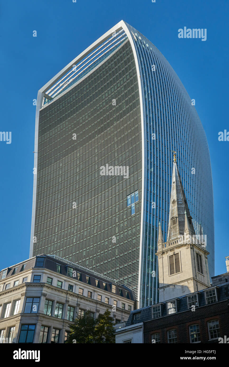 Walkie-Talkie Gebäude, London.   City of London, alte und neue Stockfoto