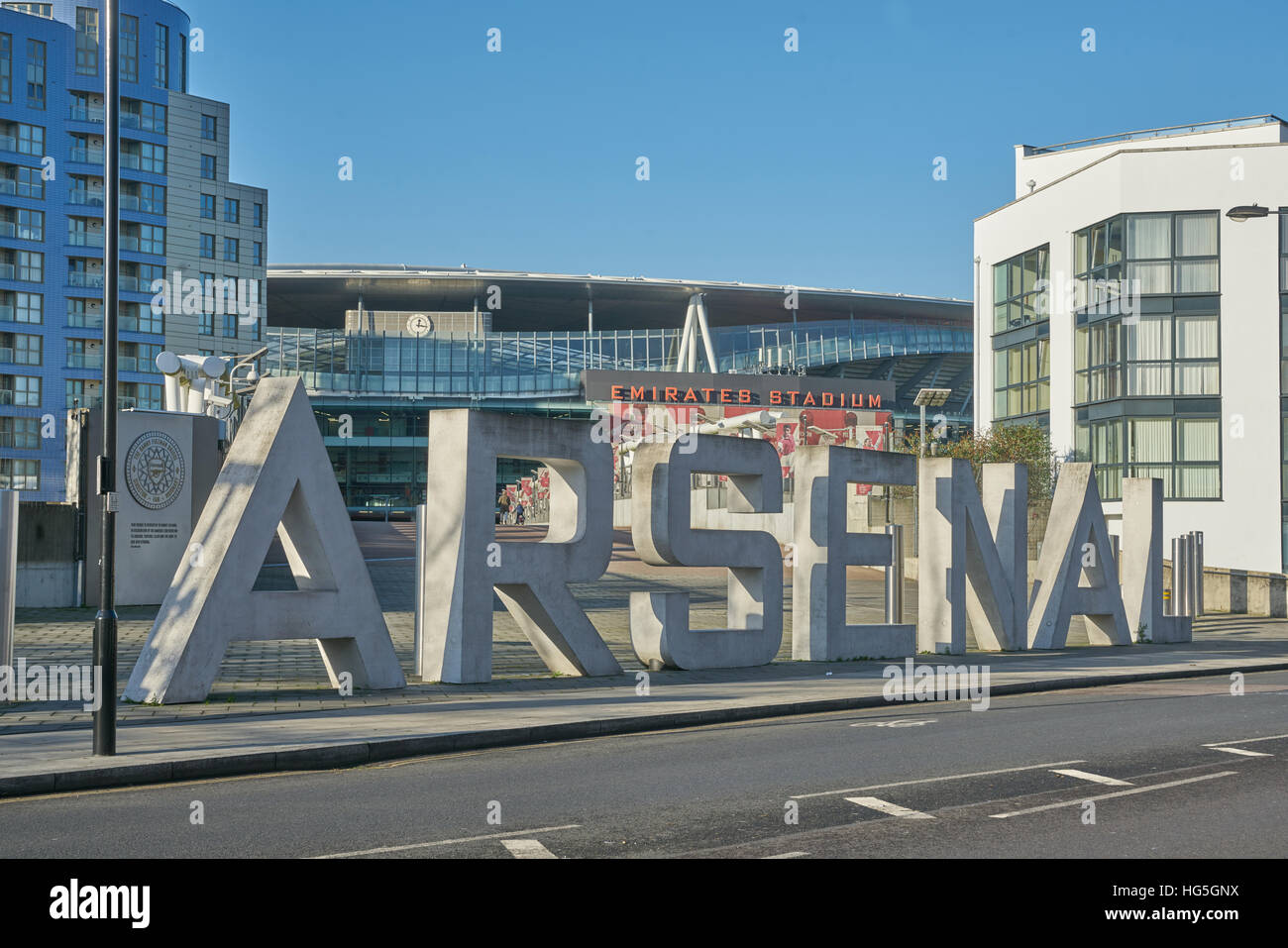 Arsenal Fußball-Stadion.  Emirates-Stadion Stockfoto