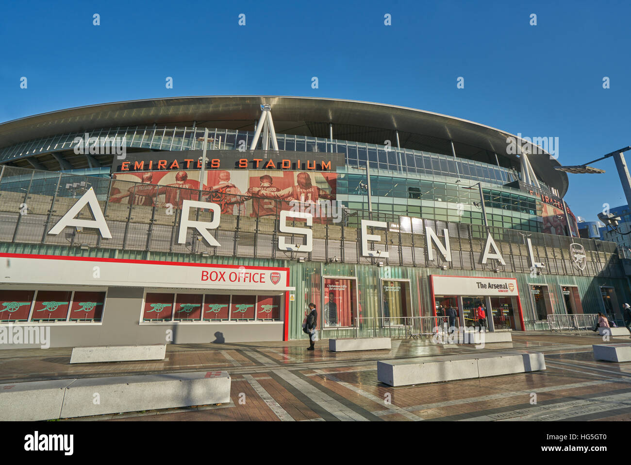 Arsenal Fußball-Stadion.  Emirates-Stadion Stockfoto