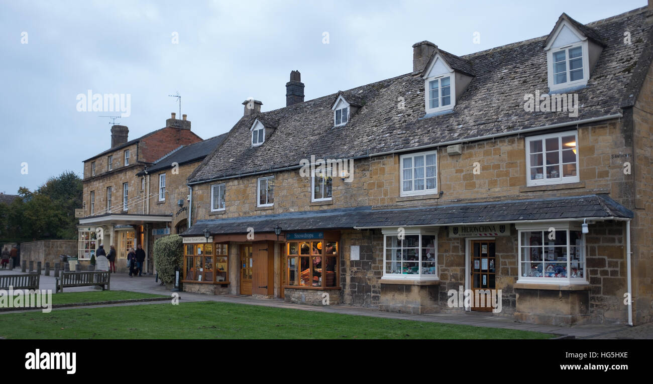 Die englischen Dorf von Broadway, im Herzen der Cotswolds, England. Stockfoto