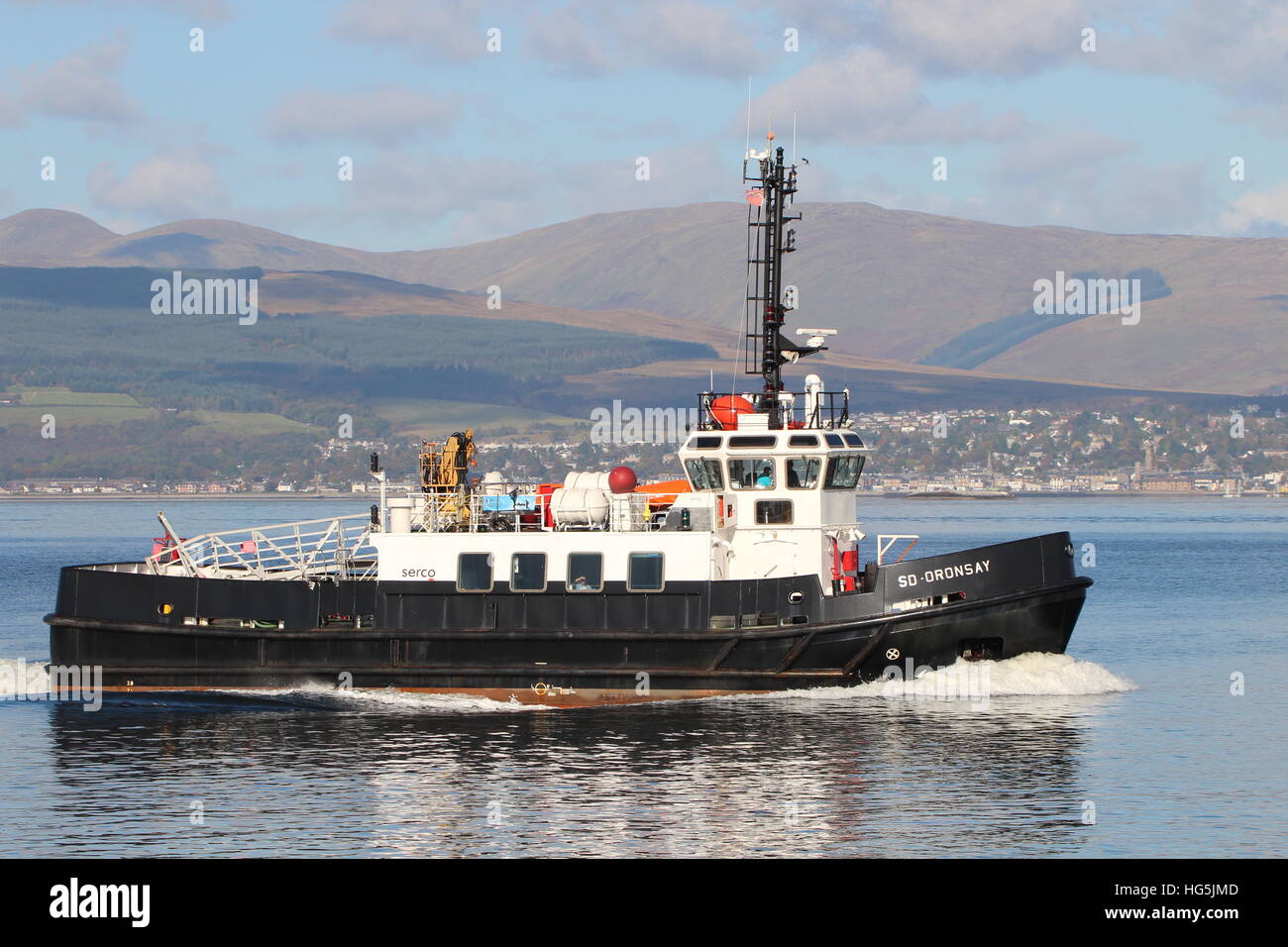 SD Oronsay, vorbei an Indien Osthafen während der Übung Joint Warrior 16-2. Stockfoto