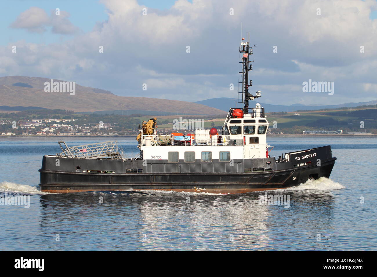 SD Oronsay, vorbei an Indien Osthafen während der Übung Joint Warrior 16-2. Stockfoto