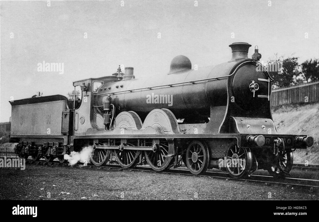 Caledonian Railway 4-6-0 Nr. 50 Sir James Thompson in Caledonian Lackierung Stockfoto