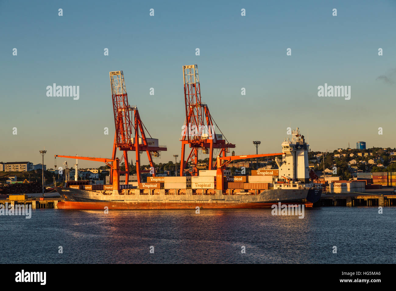 Versand in der Morgendämmerung in St. Johann Stockfoto