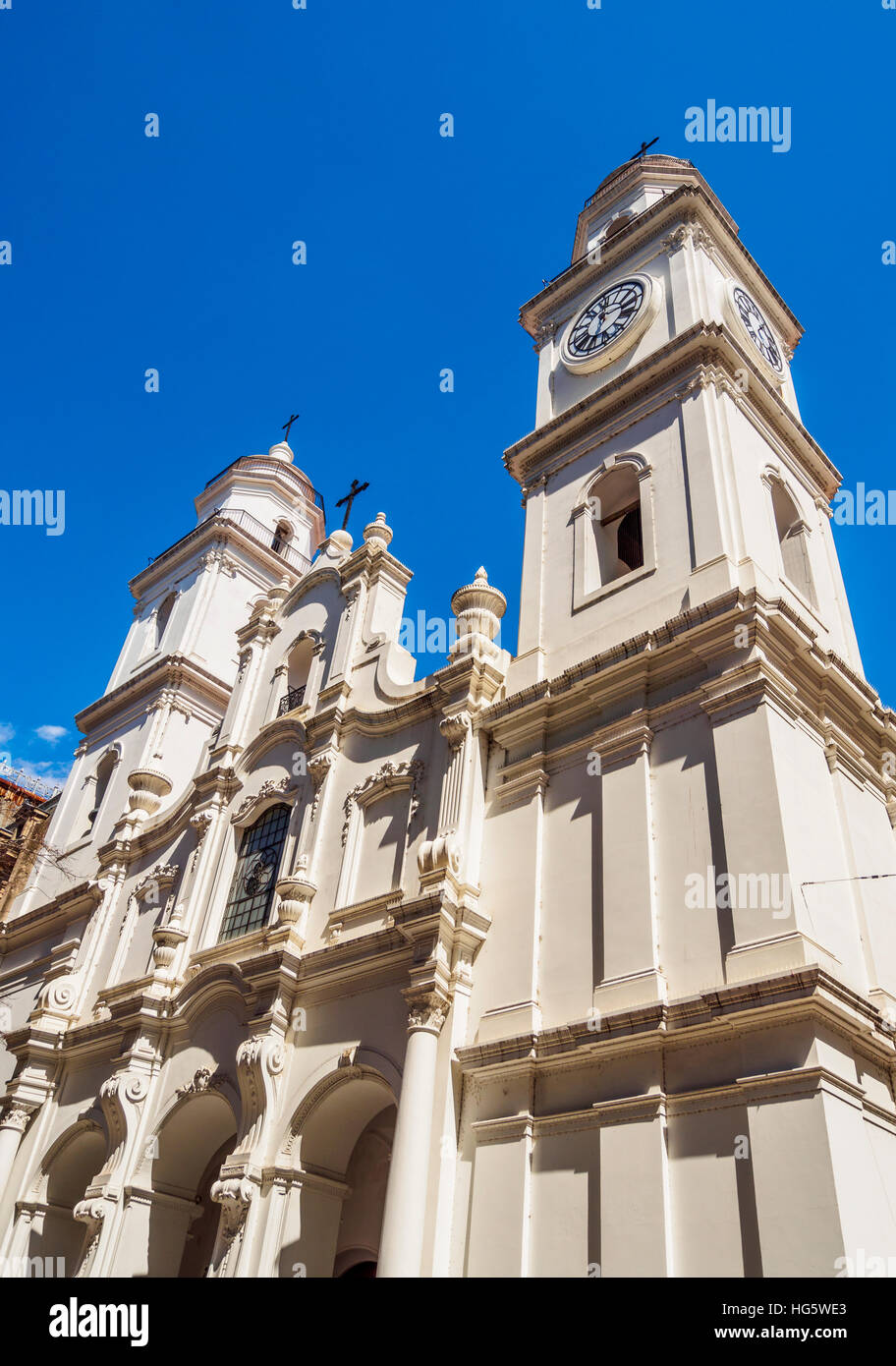 Argentinien, Buenos Aires Provinz, Stadt Buenos Aires, Monserrat, Blick auf die Kirche St. Ignatius. Stockfoto