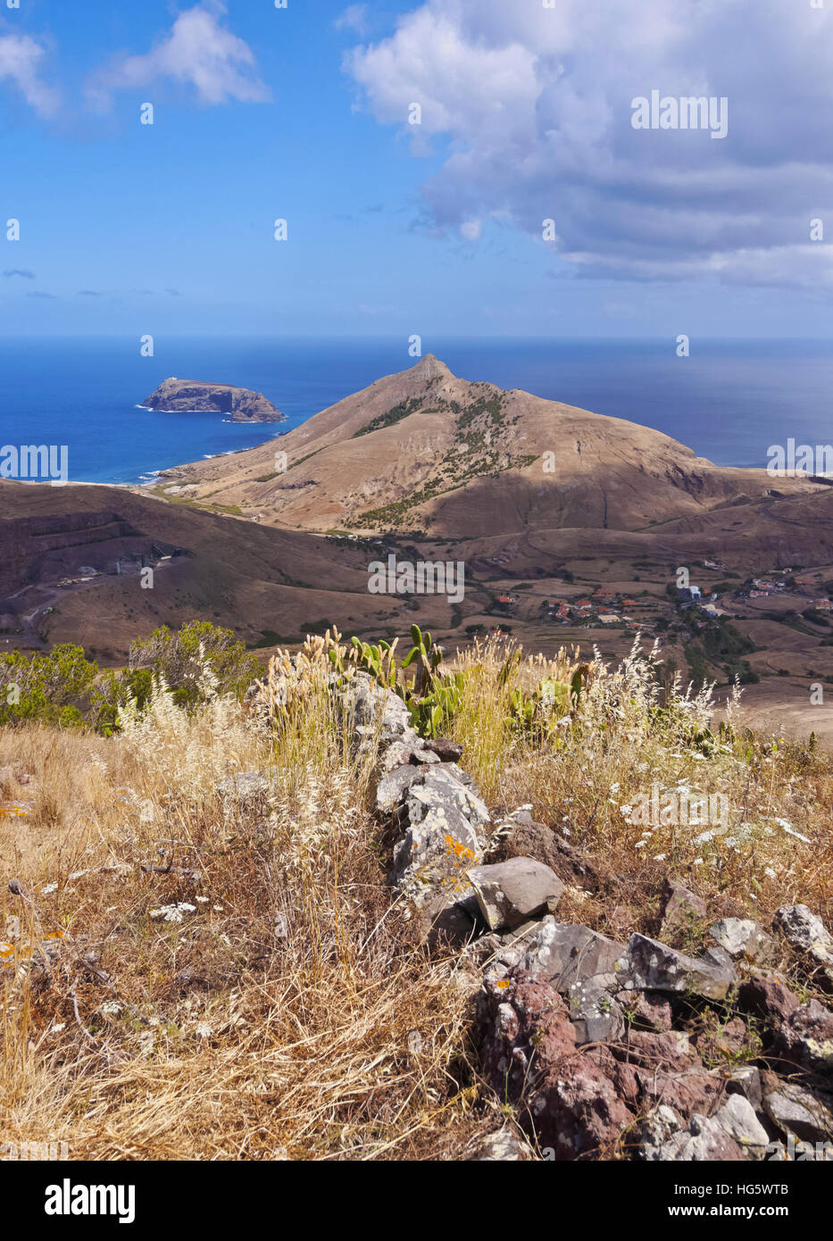 Portugal, Madeira-Inseln, Landschaft der Insel Porto Santo. Stockfoto