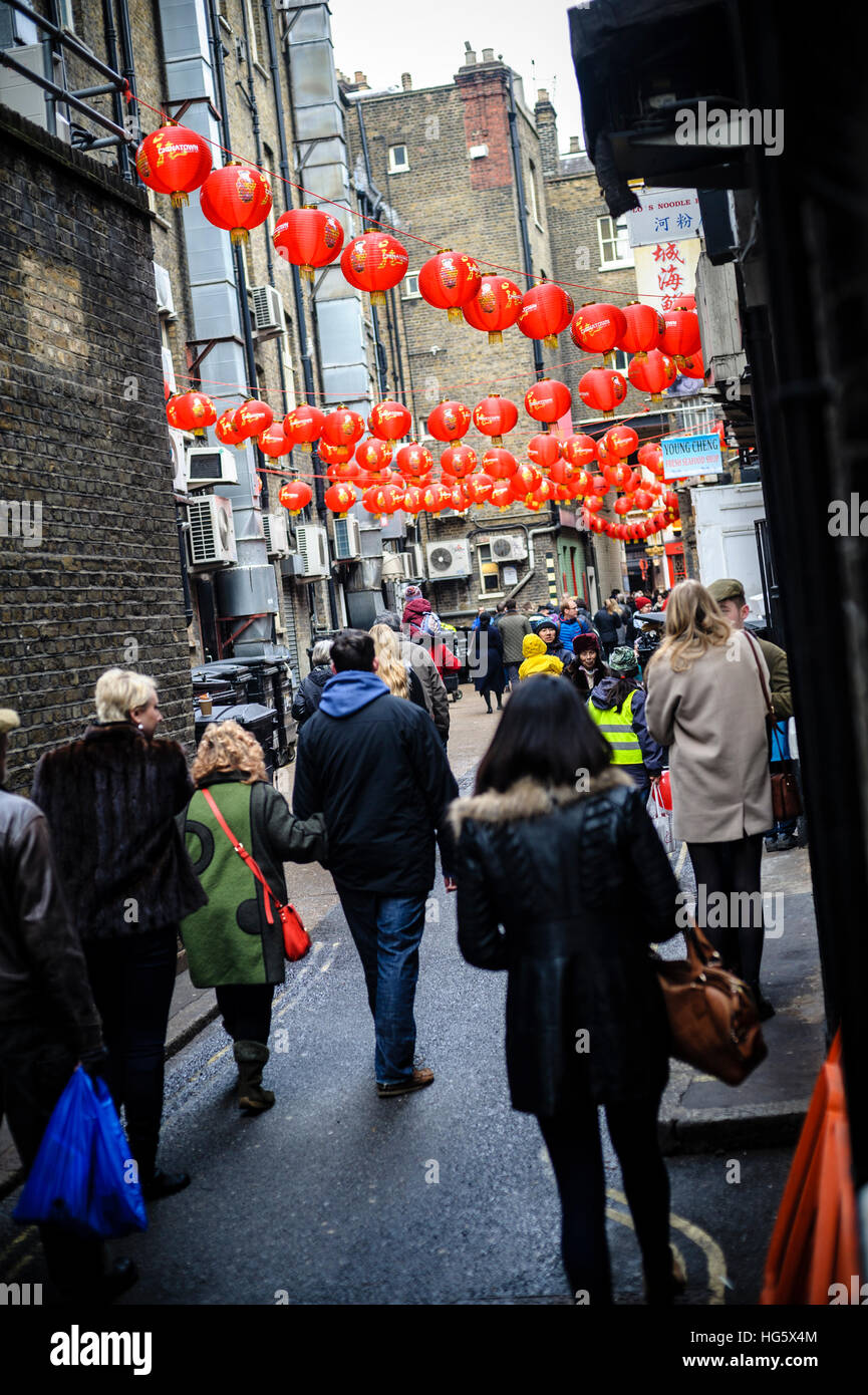 Chinesisches Neujahr feiern 2016 London Stockfoto