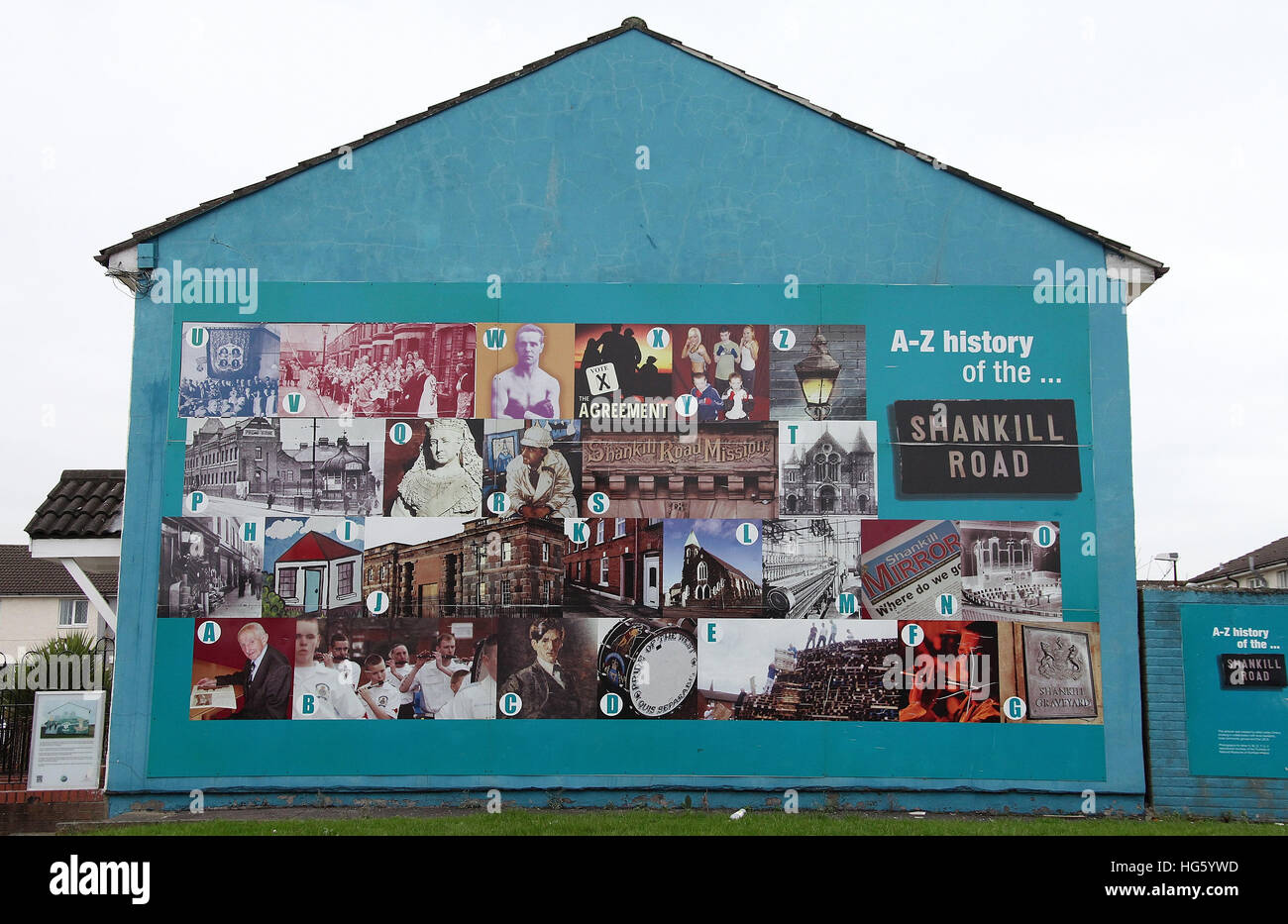 Shankill Wandgemälde in Belfast Stockfoto