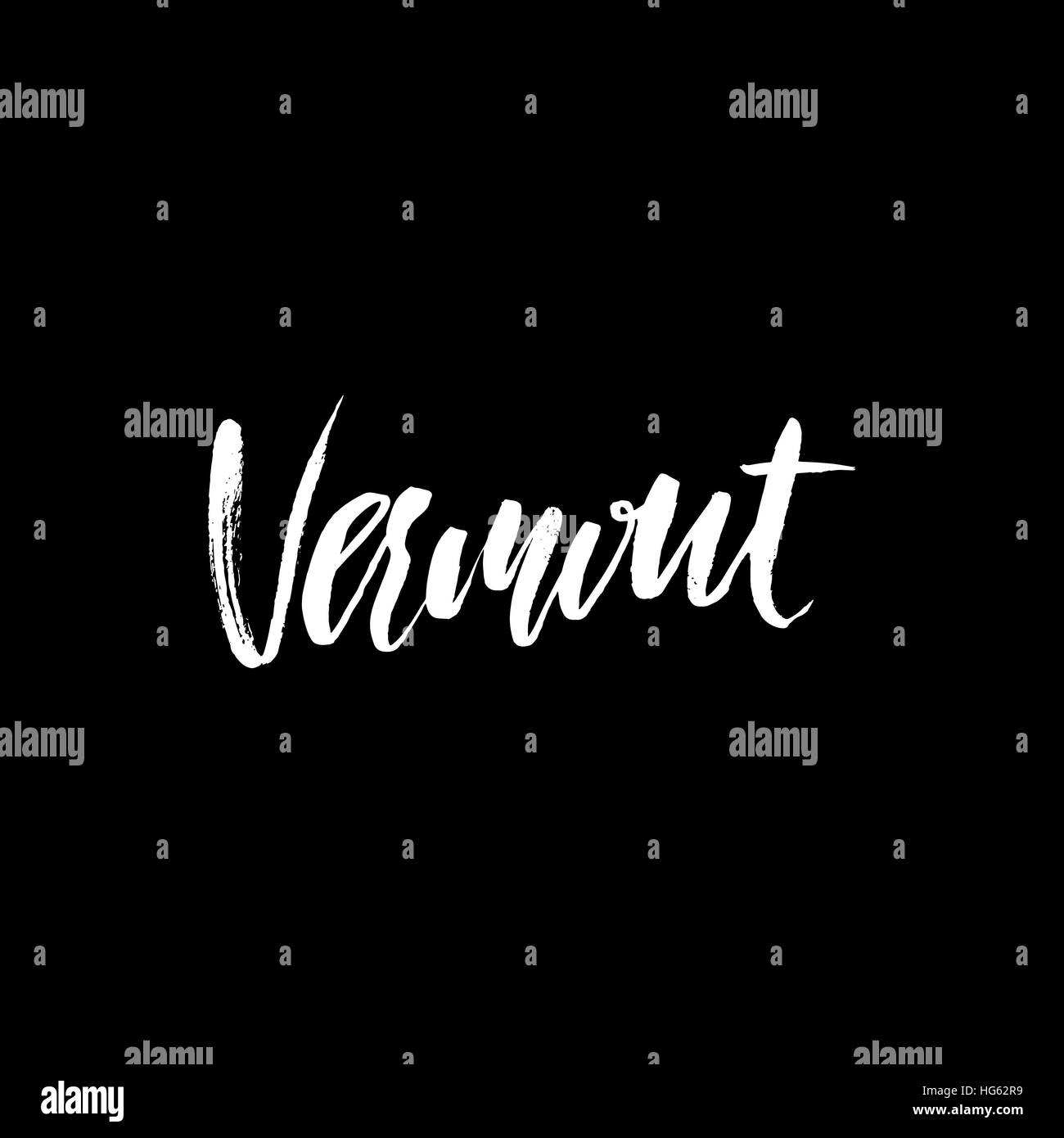 Vermont-Schriftzug. Retro-Typografie Druck. Vintage Text. Stock Vektor