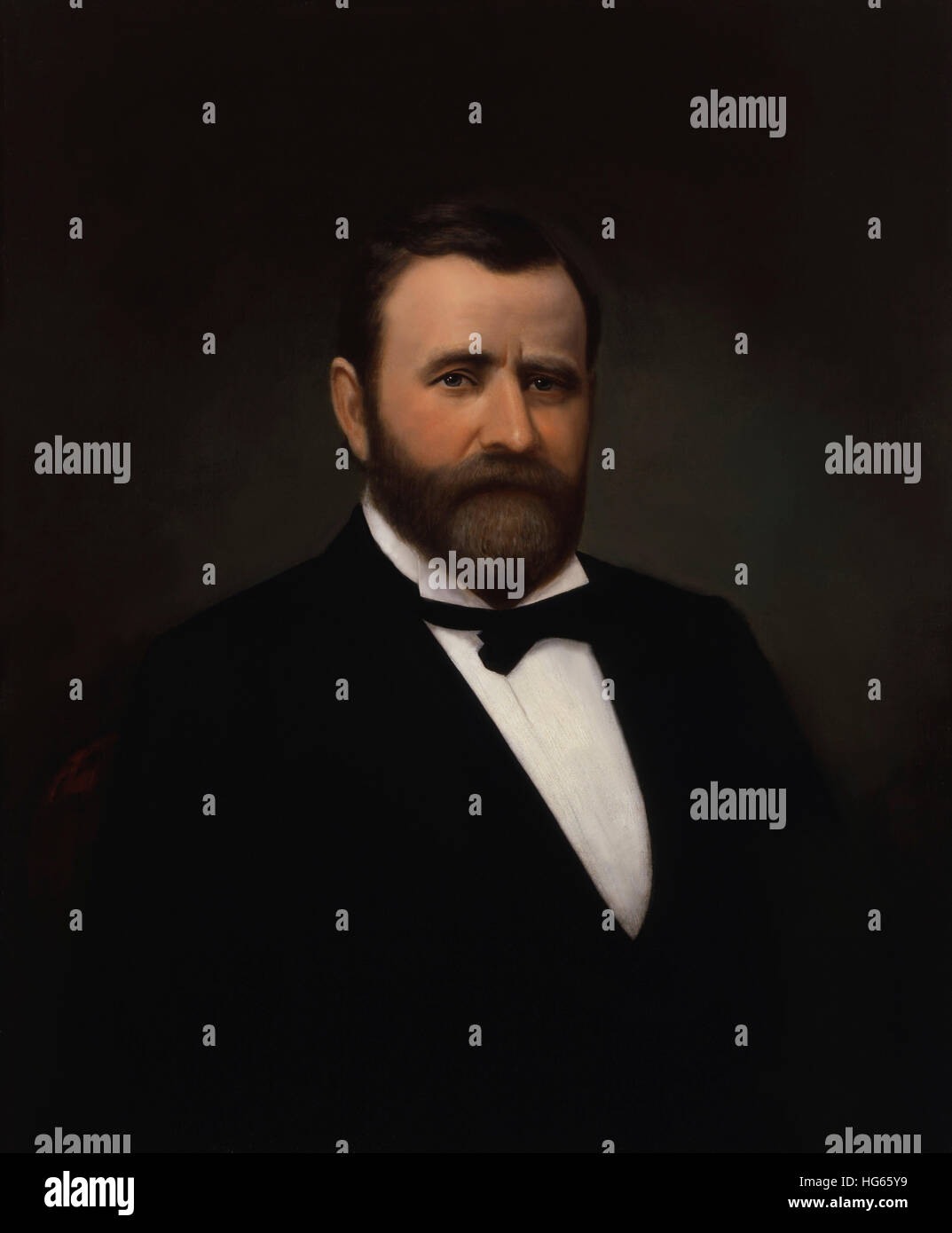 Vintage Porträt von Präsident Ulysses S. Grant. Stockfoto