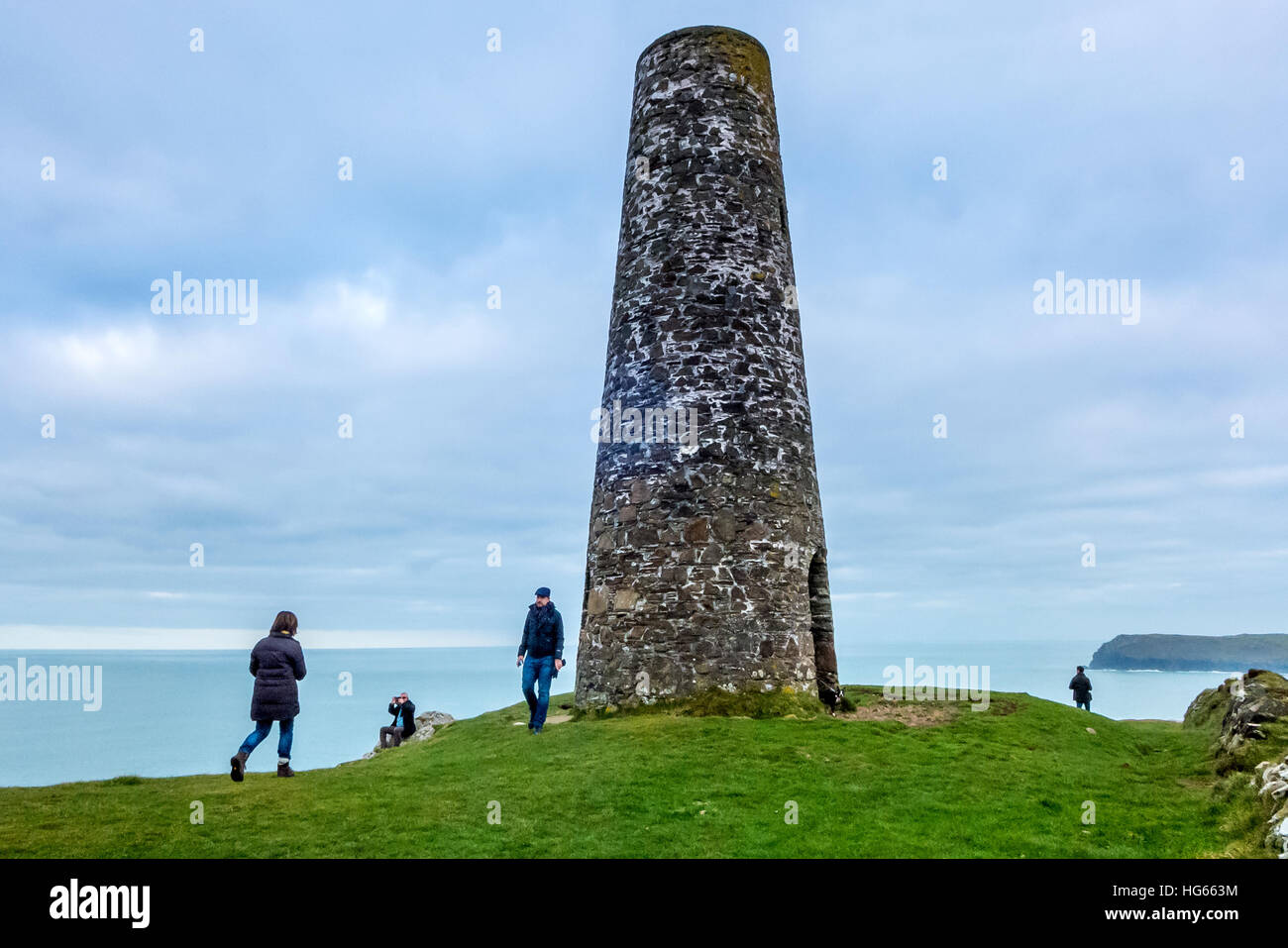 Der Turm am Stepper Point in der Nähe von Padstow in Cornwall Stockfoto