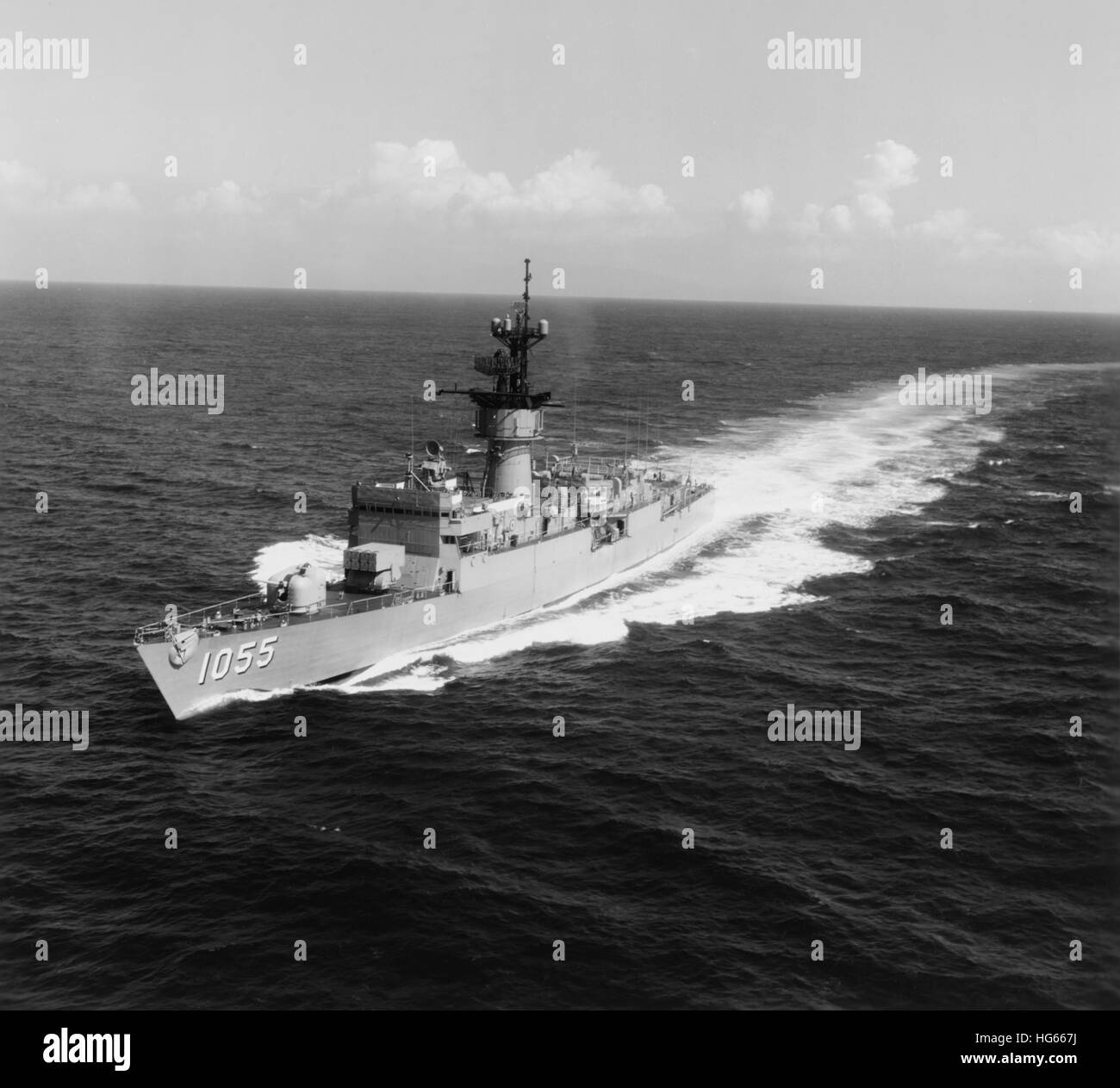Escort Schiff USS Hepburn Betrieb im Pazifischen Ozean, 1970 Stockfoto