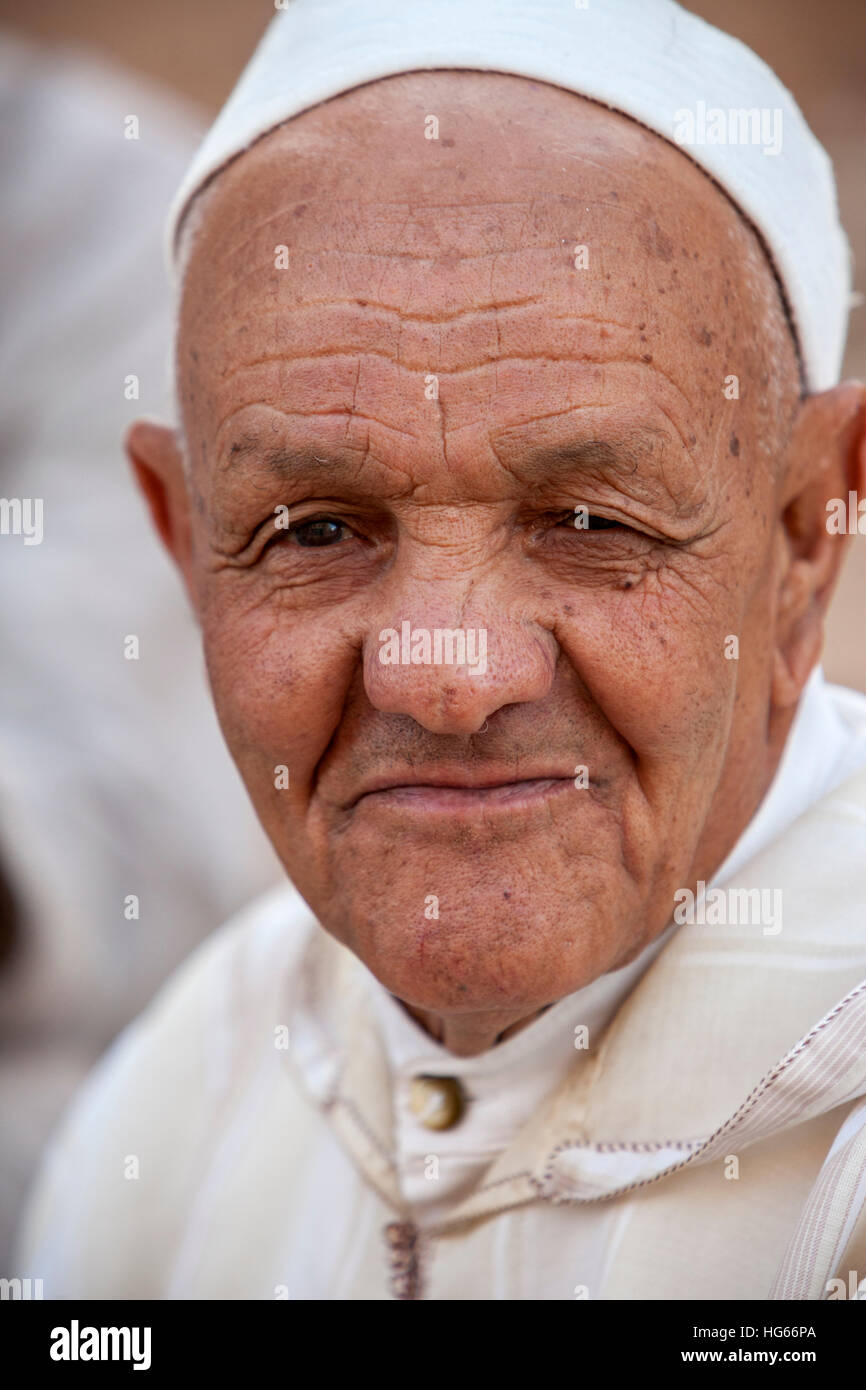 Elkhorbat, Marokko.  Ältere Menschen der Berber. Stockfoto
