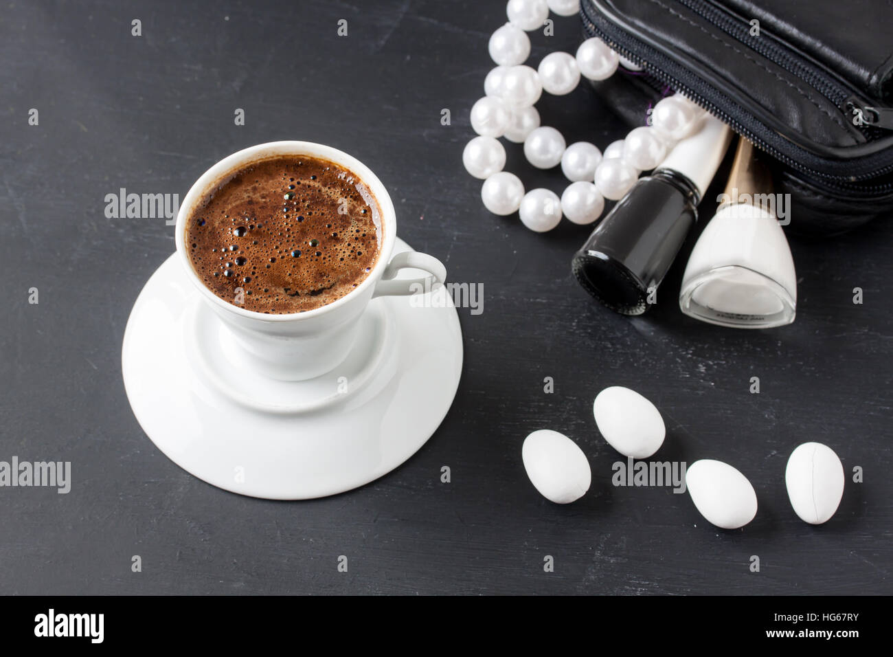 Türkischer Kaffee mit maskulinen Stil Stockfoto
