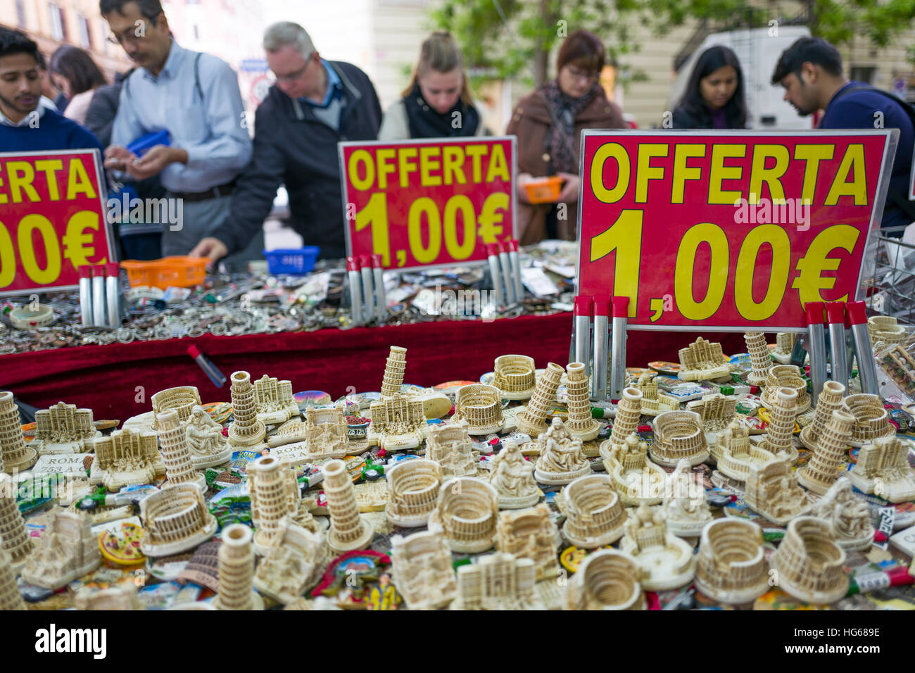 Italienische Souvenirs zum Verkauf in Rom Stockfotografie - Alamy