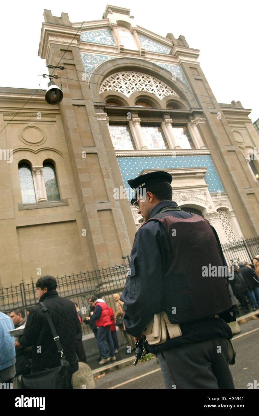 Tag der offenen Tür in den italienischen Synagogen, Mailand zentrale Synagoge in Guastalla Straße Stockfoto
