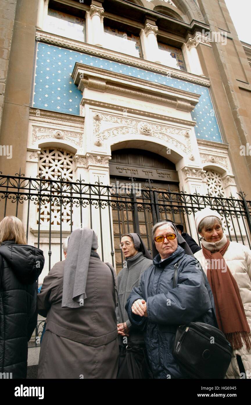 Tag der offenen Tür in den italienischen Synagogen, Mailand zentrale Synagoge in Guastalla Straße Stockfoto
