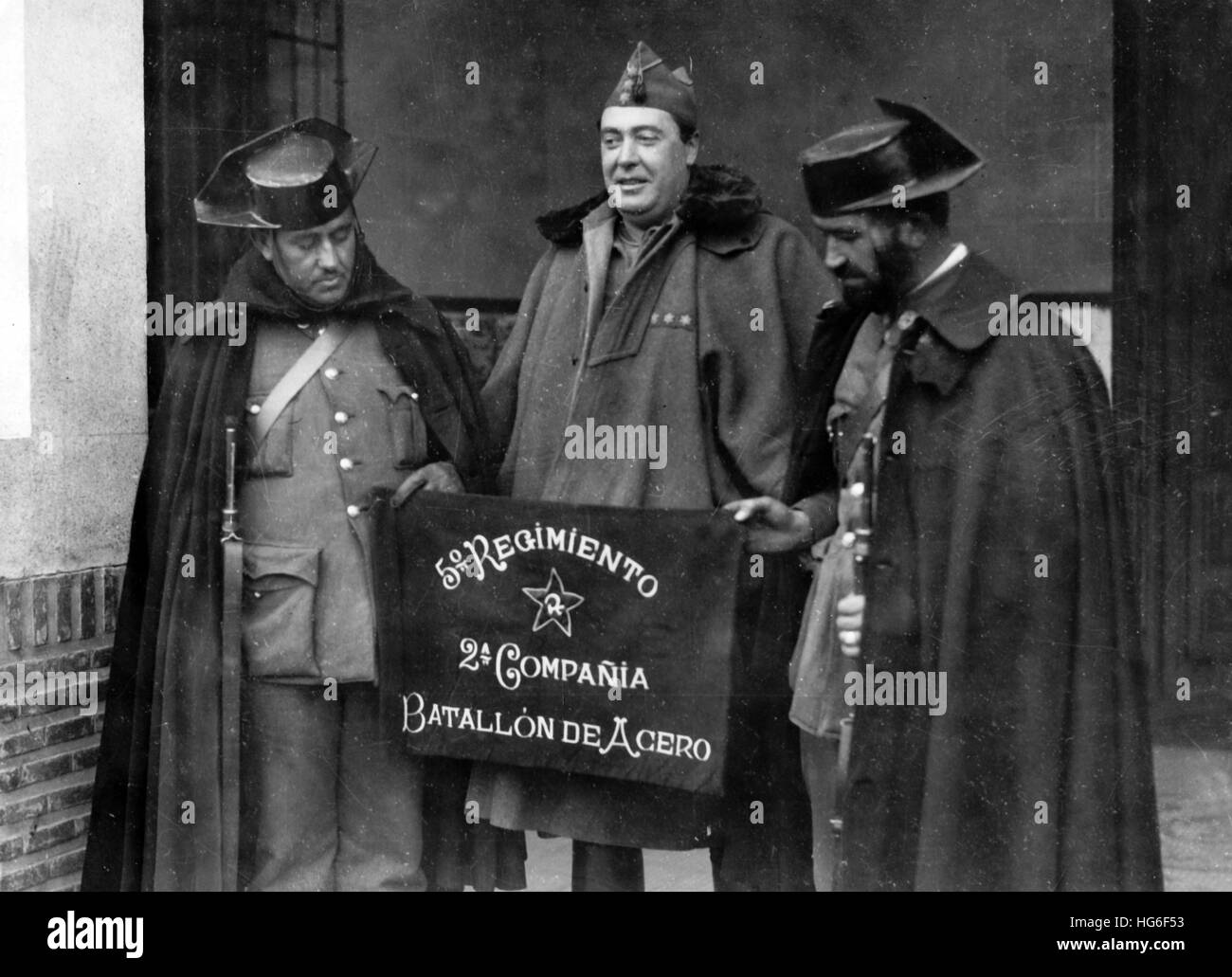 Das NaziPropagandafild zeigt Mitglieder der FrancosTruppen, die