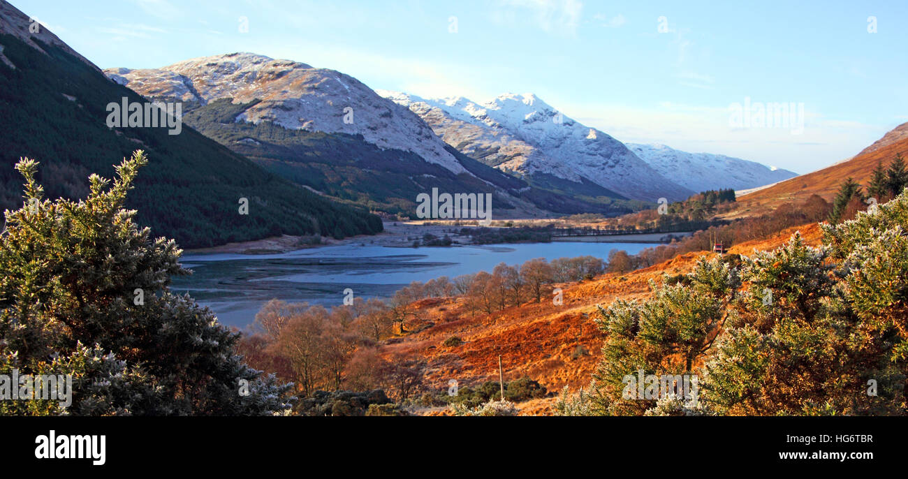 Landschaft in der Nähe von Balquhidder, Sterling, Schottland, UK - Rob Roy rot MacGregors Ruhestätte Stockfoto