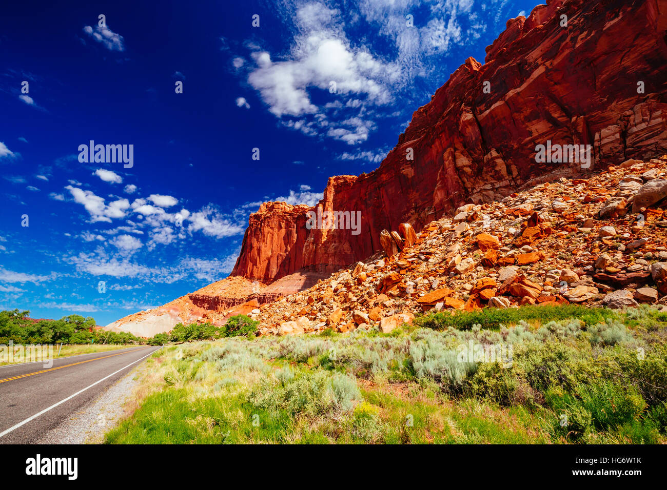 Capitol Reef Nationalpark ist ein Nationalpark, in Süden-zentralem Utah. Stockfoto