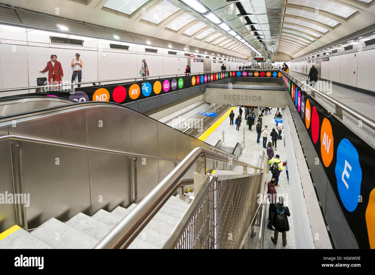 72nd Street Station der Second Avenue U-Bahnen in New York City Stockfoto