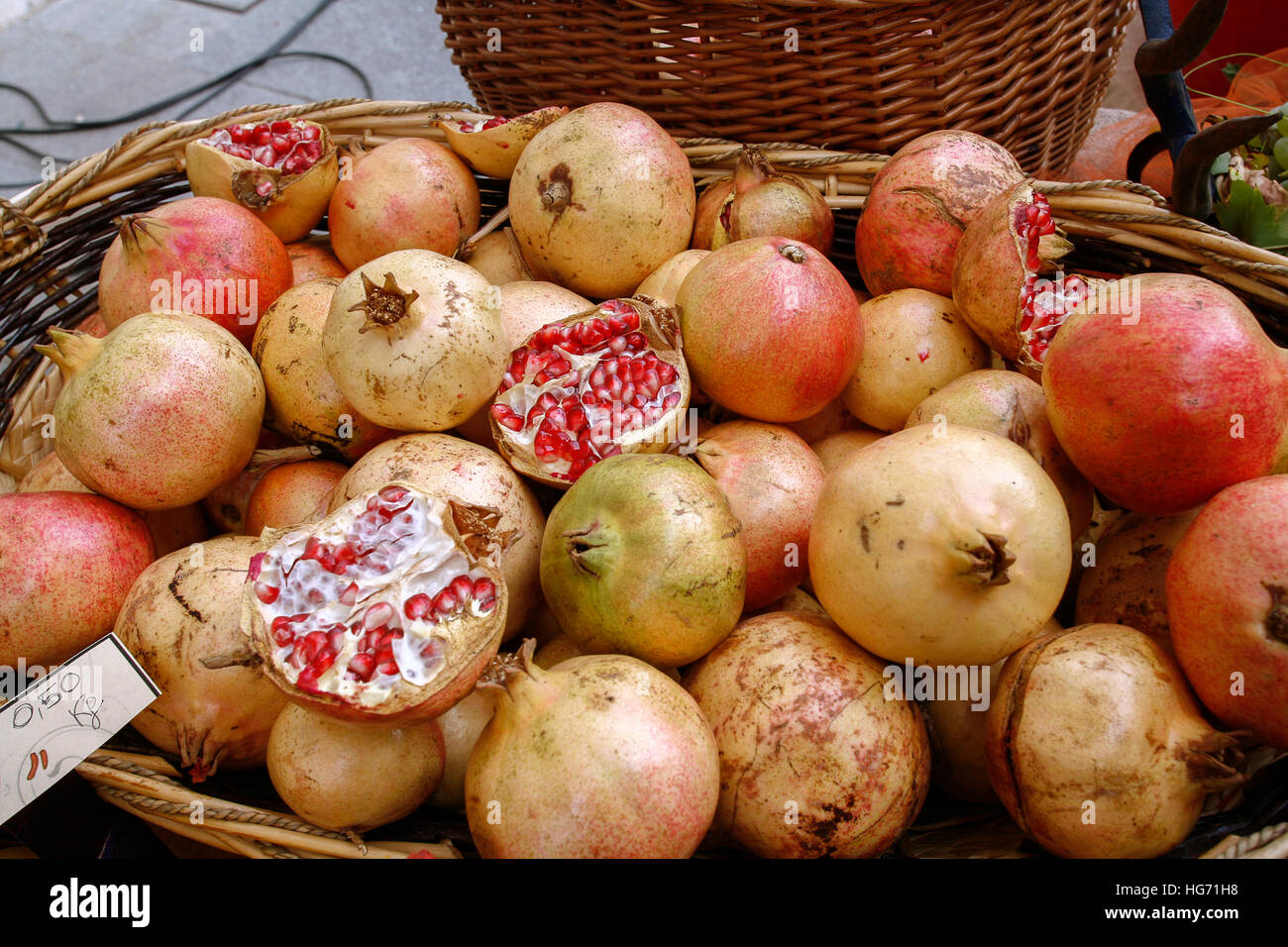 Italien Casola Valsenio "Festa dei Frutti Dimenticati" Granatäpfel Stockfoto