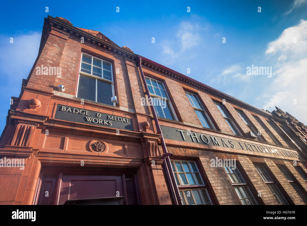 Thomas Fattorini Gebäude in der Schmuck-Viertel von Birmingham, Abzeichen und Medla Hersteller, UK Stockfoto