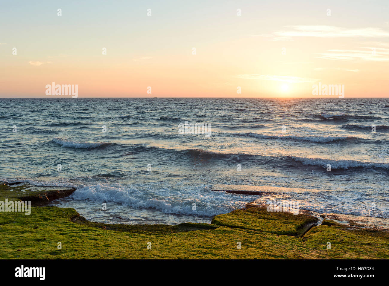 Sonnenuntergang in Kish Island, Iran. Stockfoto