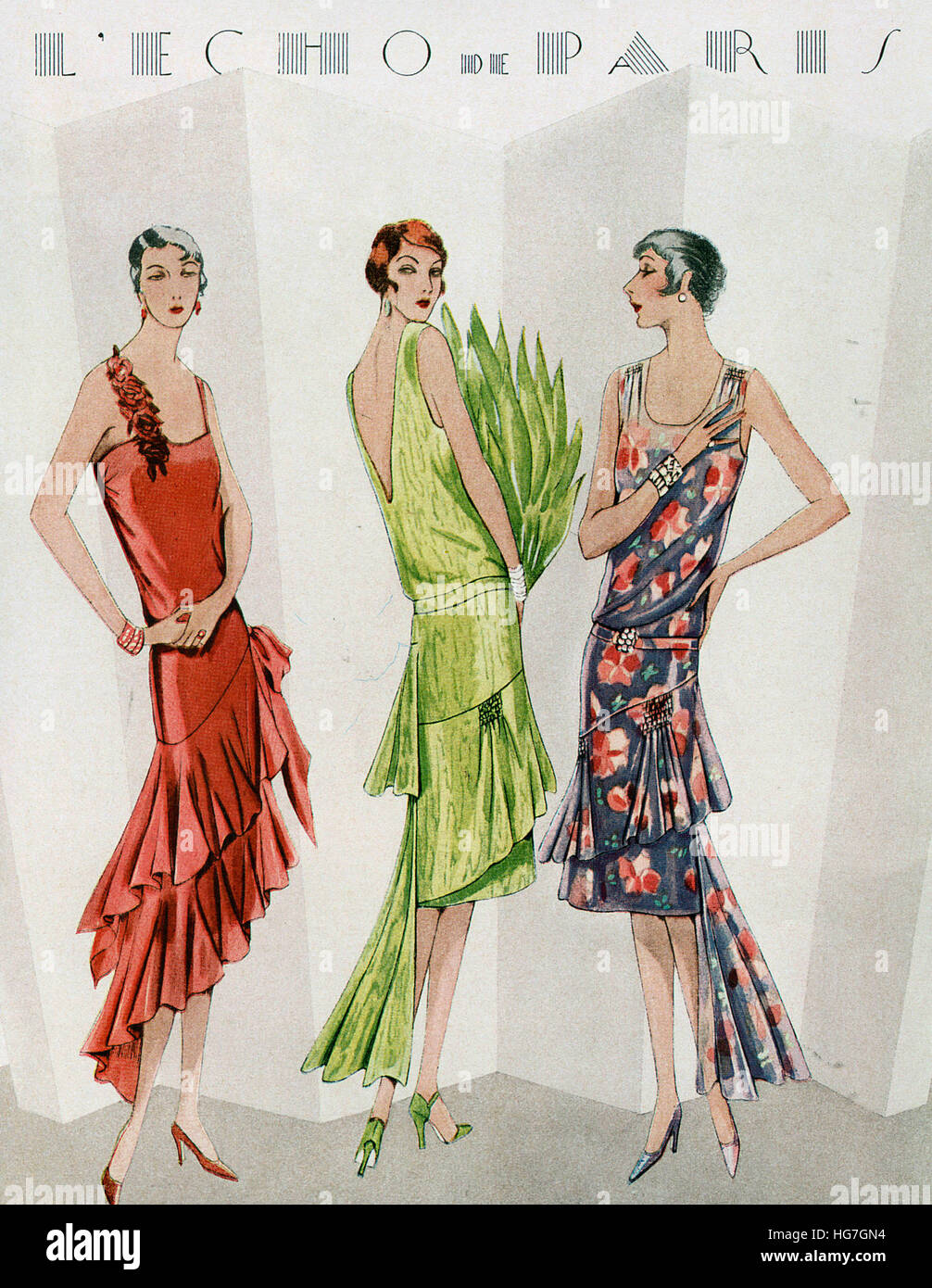 1920er Jahren Frankreich Damen Mode Katalog Platte Stockfotografie - Alamy