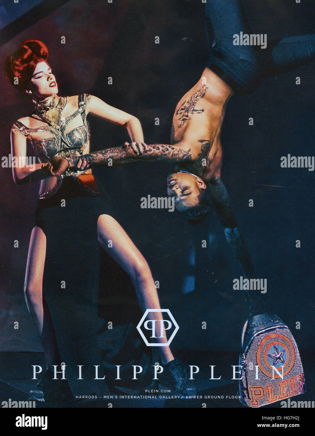 2010er Jahre UK Philipp Plein Magazin Anzeige 2010er Jahre UK Philipp Plein Magazin Anzeige
