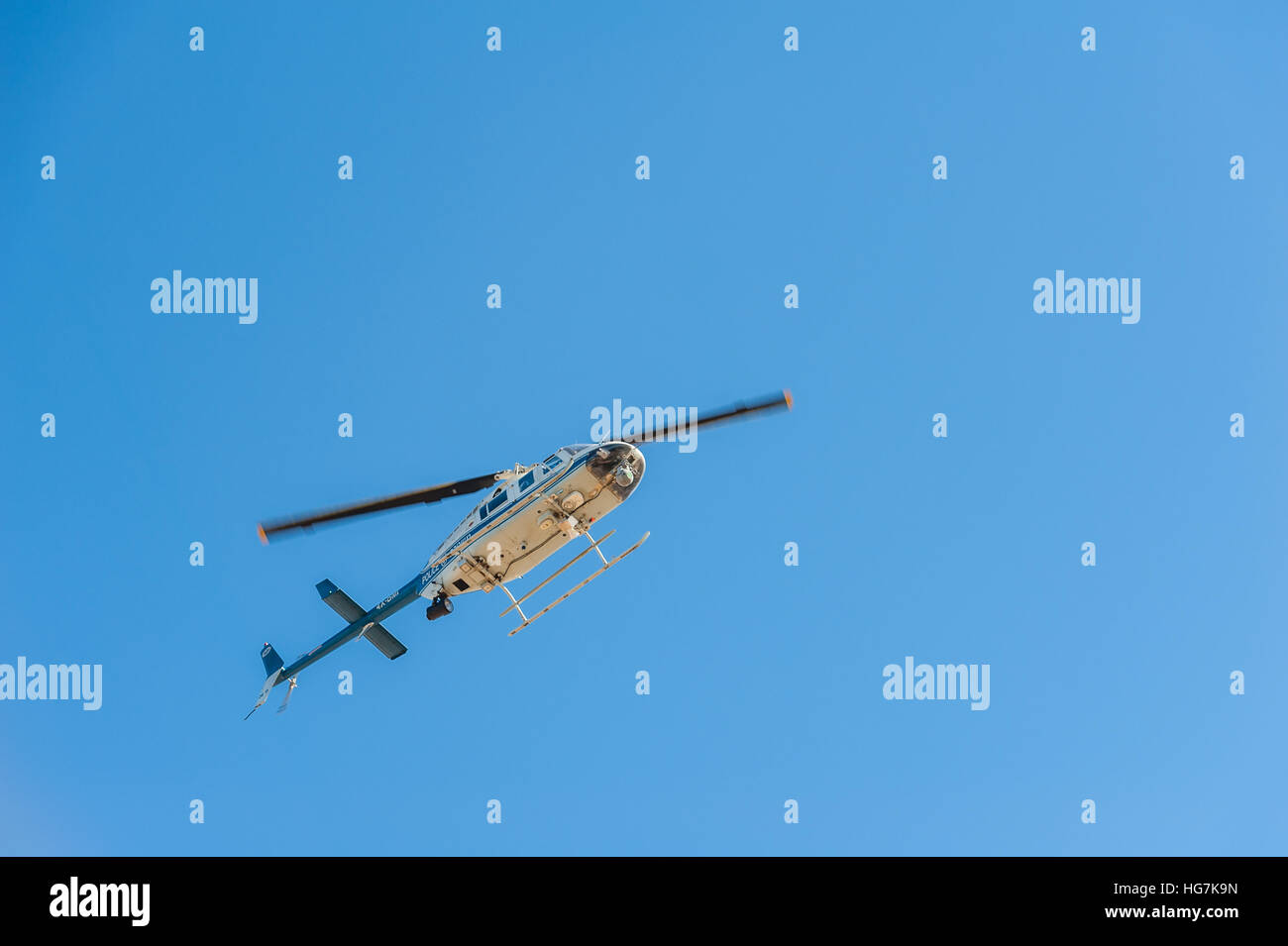 Israel, Polizei-Hubschrauber - Bell 206 Stockfoto