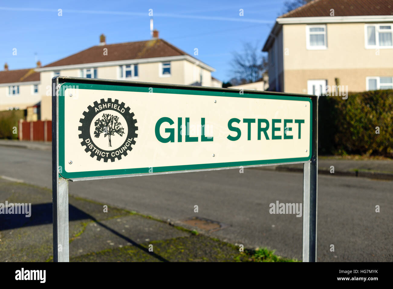 Selston, Nottinghamshire, UK. Gill-Straße in Selston. Stockfoto Selston, Nottinghamshire, UK. Gill-Straße in Selston. Stockfoto