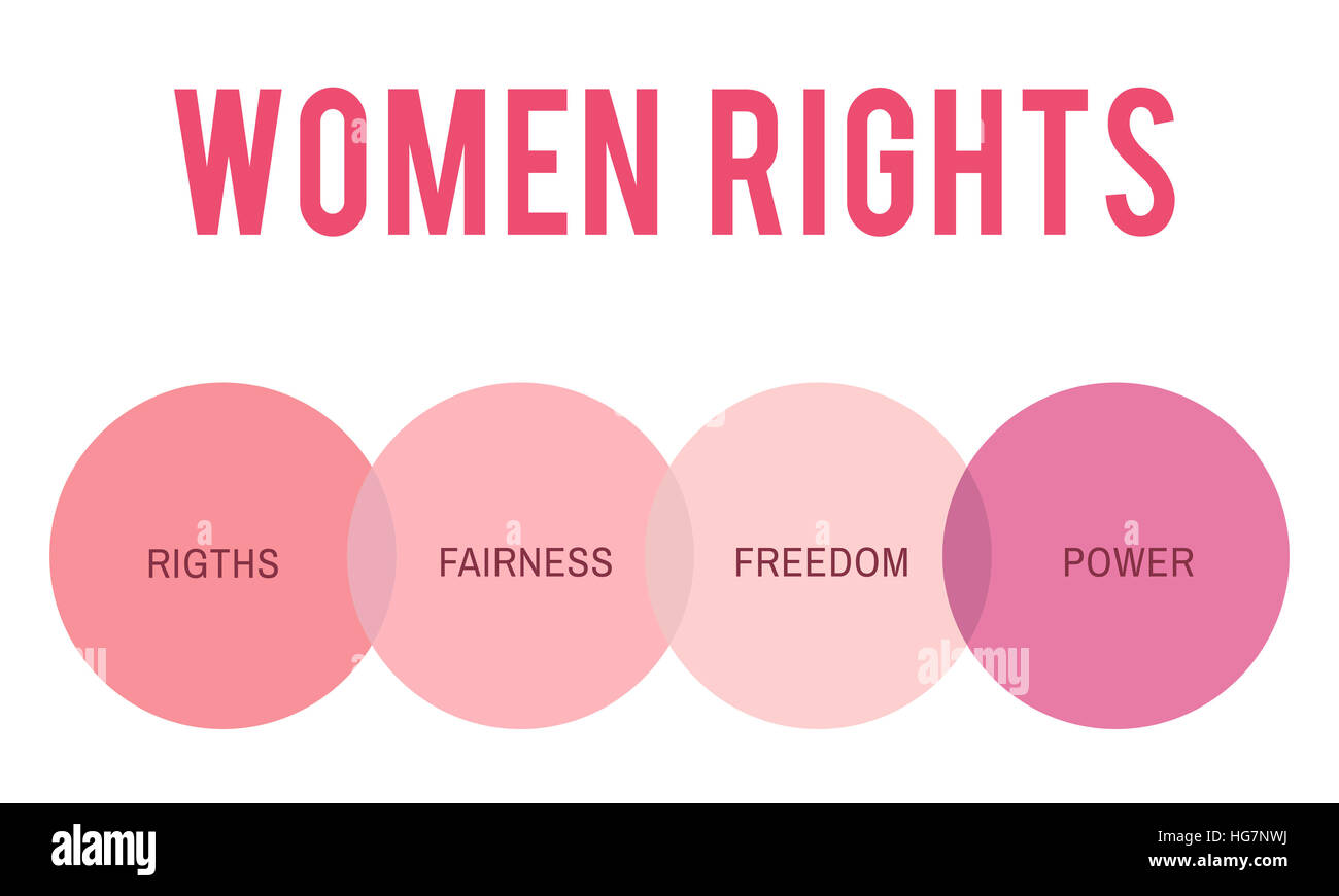 Frauen Menschliches Geschlecht Chancengleichheit Rechtekonzept Stockfoto